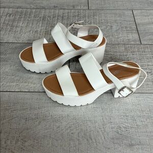 Elegant White Platform Sandals